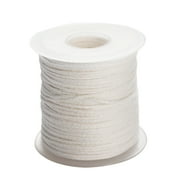 Frcolor 1 Roll 61 Meter Pre Waxed Wicks Candle Making Material DIY Cotton 18 Strands Braided Candle Wick Spool for DIY Candle (White)